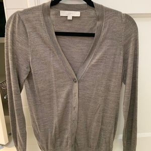 LOFT MP V-Neck Button Up Cardigan